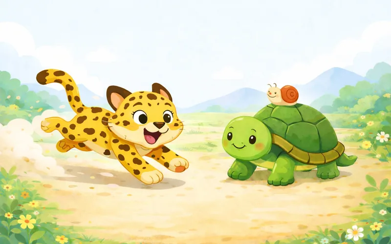 Cheetah and tortoise — opposites in Chinese