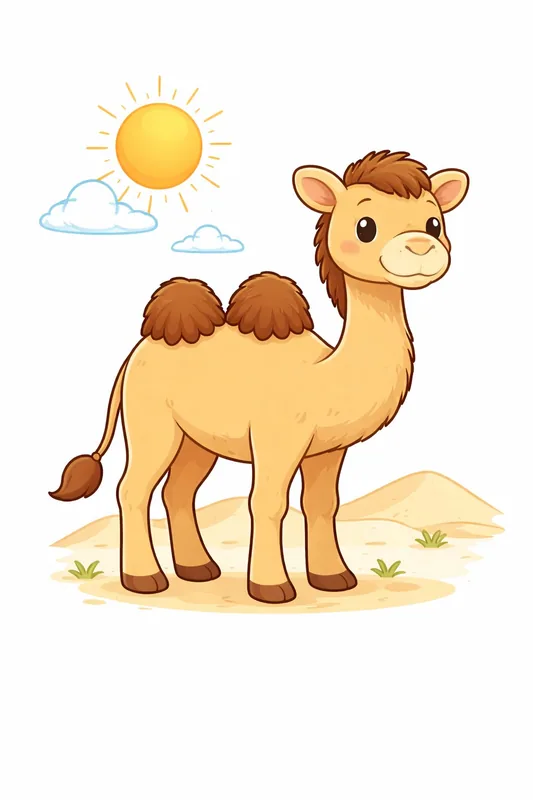 Camel in desert — hot