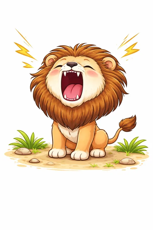 Lion roaring — loud